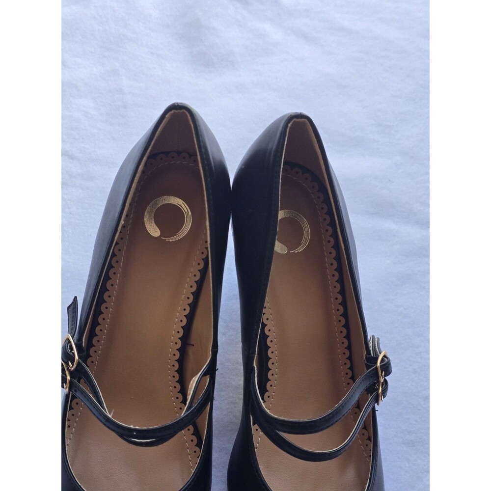 Journee Collection Womens Black Windy Mary Jane Pumps Size 9 - Picture 11 of 14